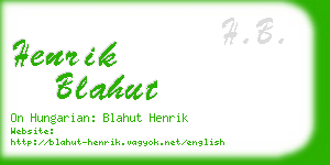 henrik blahut business card